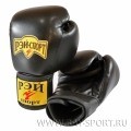 Перчатки боксерские РЭЙ-СПОРТ лБ52К12/ натуральная кожа, М,12 унций,красный,синий,черный - Экипировка для единоборств